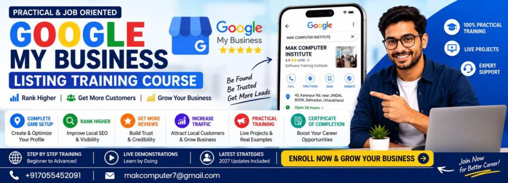 Local Business Listing Training Course in Dehradun